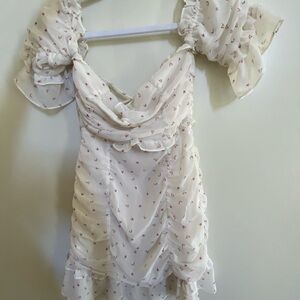 Elegant White Floral Dress